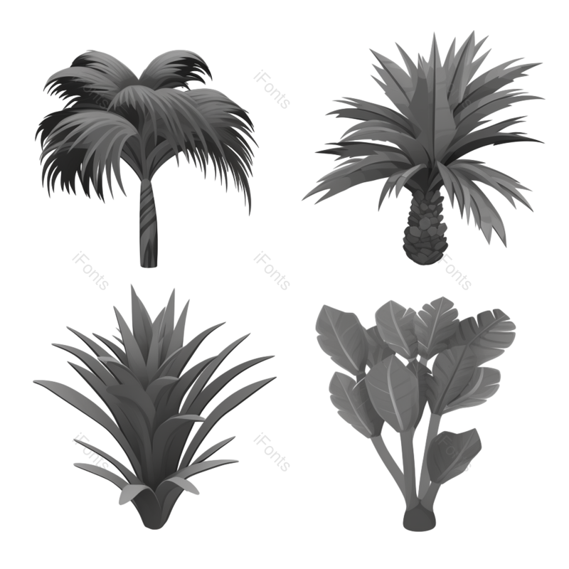 元素图片,夏天元素,绿植PNG,盆栽免抠素材
